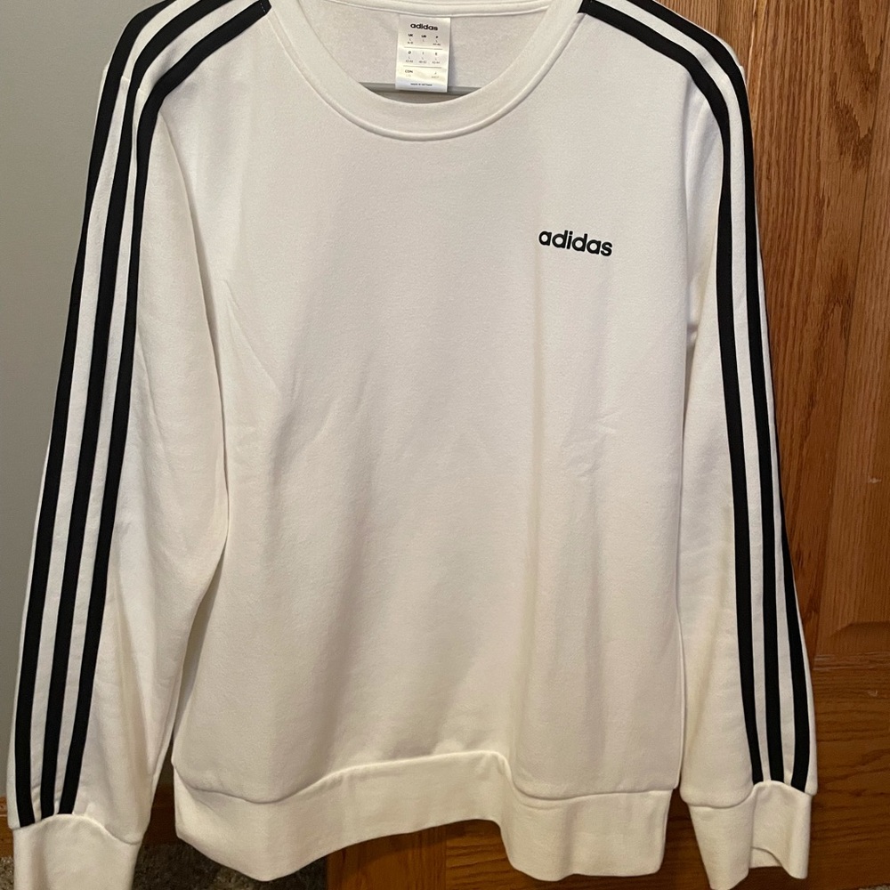 White Adidas Crew Neck